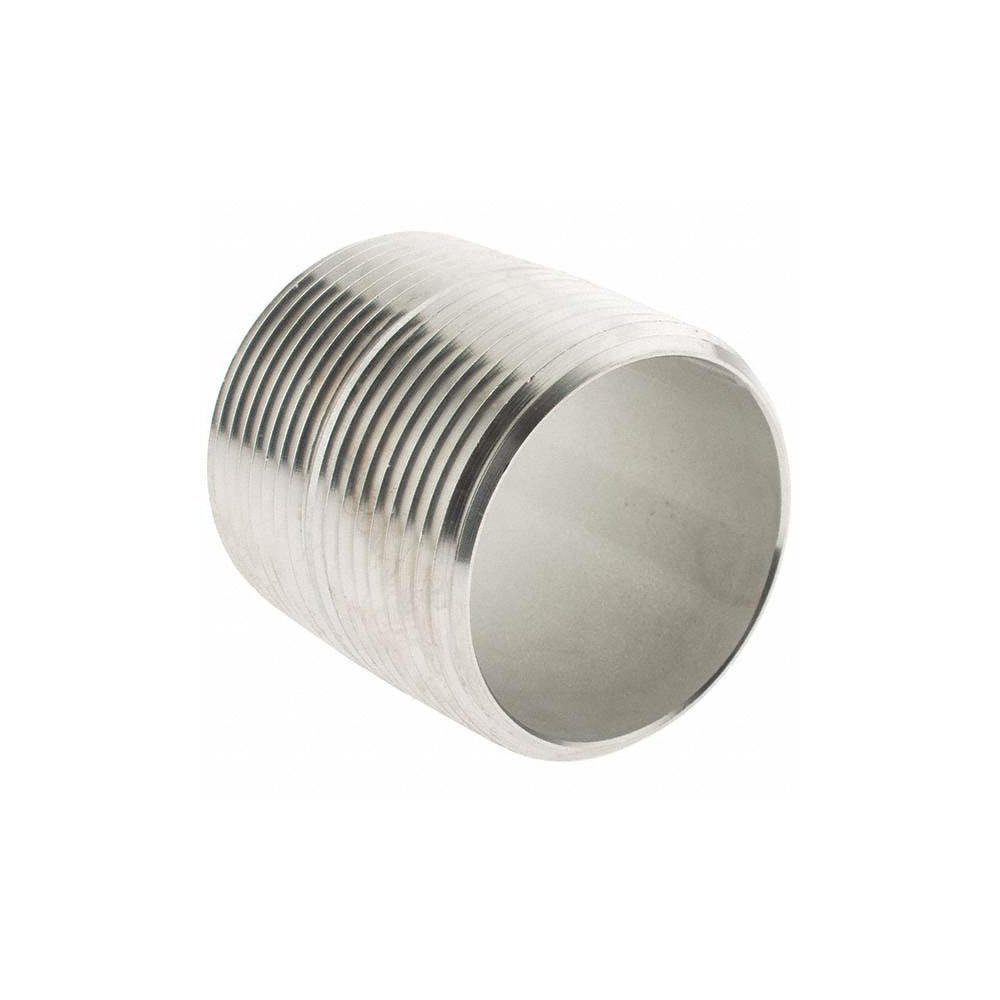 Value Collection Stainless Steel Pipe Nipple: 1-1/4" Pipe, Grade 316 & 316L - 6BN11/4*15/8