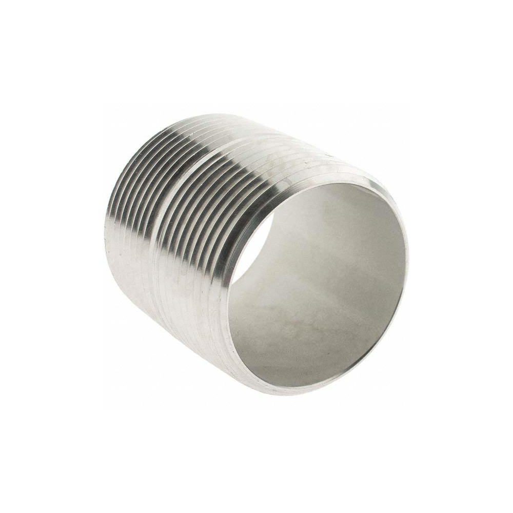 Value Collection Stainless Steel Pipe Nipple: 1-1/4" Pipe, Grade 316 & 316L - 6BN11/4*15/8