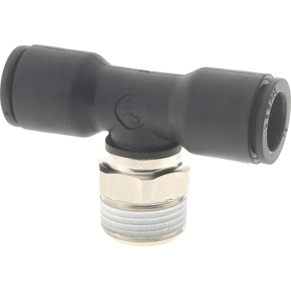 SMC PNEUMATICS Push-to-Connect Push-to-Connect Fitting: Branch Tee, BSPT, 10.00 mm OD - KQ2T10-03AS
