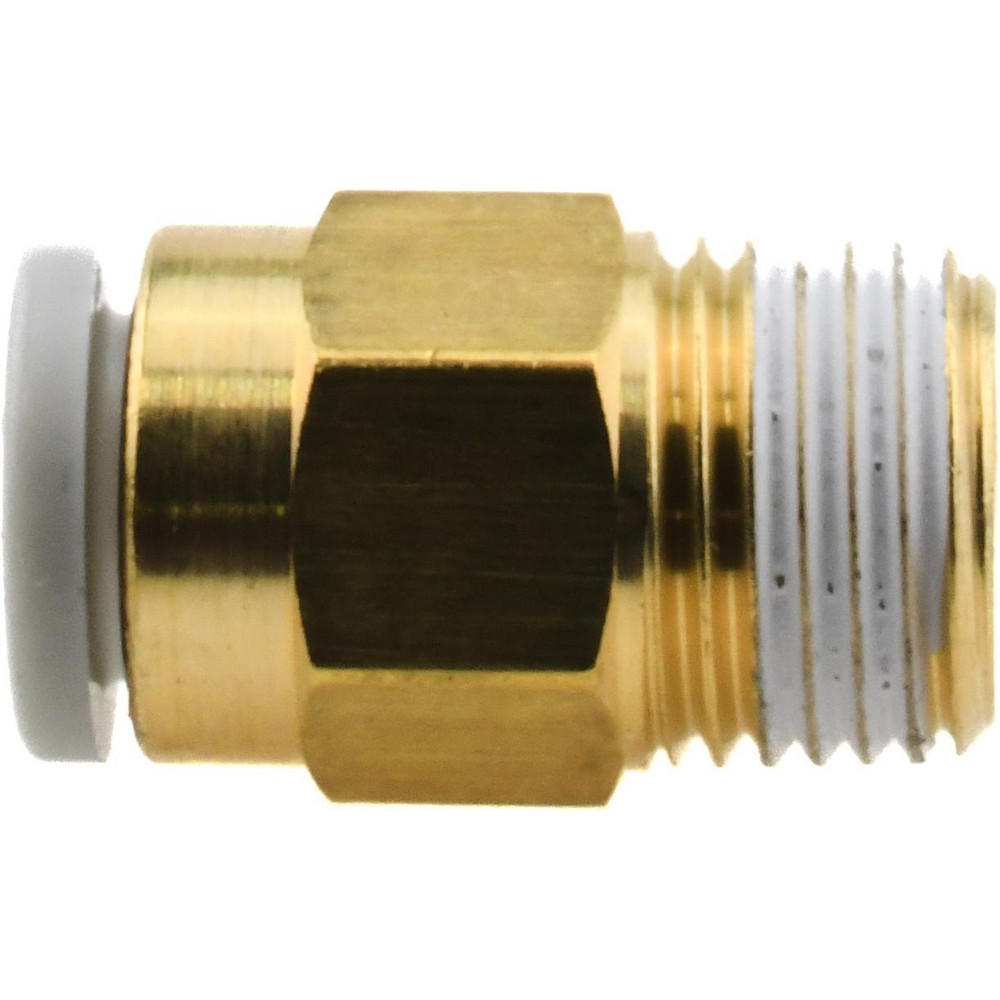 SMC PNEUMATICS Push-to-Connect Push-to-Connect Fitting: Connector, BSPT, 6.00 mm OD - KQ2H06-01AS