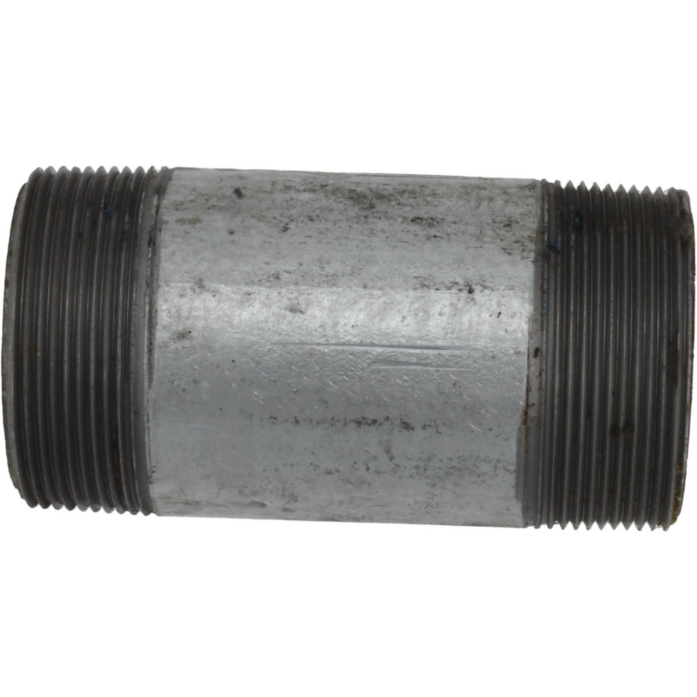 B&K Mueller Galvanized Pipe Nipple: 2", 3-1/2" Long, Schedule 40, Steel - 568-035HC