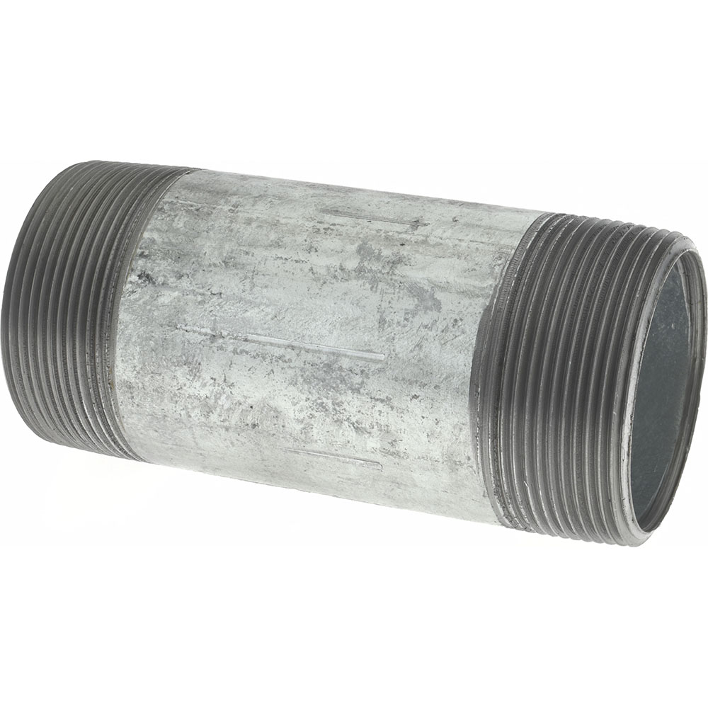 B&K Mueller Galvanized Pipe Nipple: 2", 3-1/2" Long, Schedule 40, Steel - 568-035HC