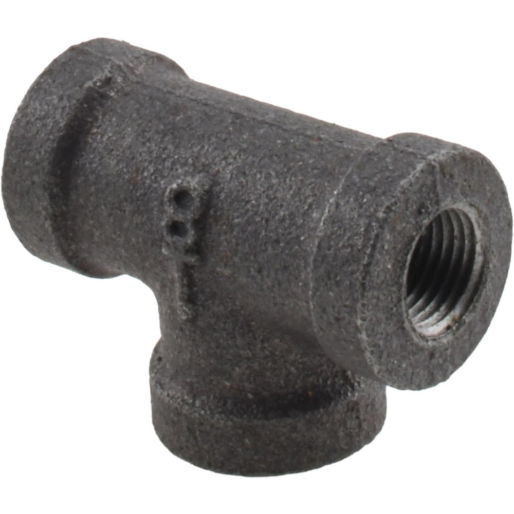 Value Collection Black Pipe Fittings: Tee, 1/8", Threaded, Malleable Iron - 13290G