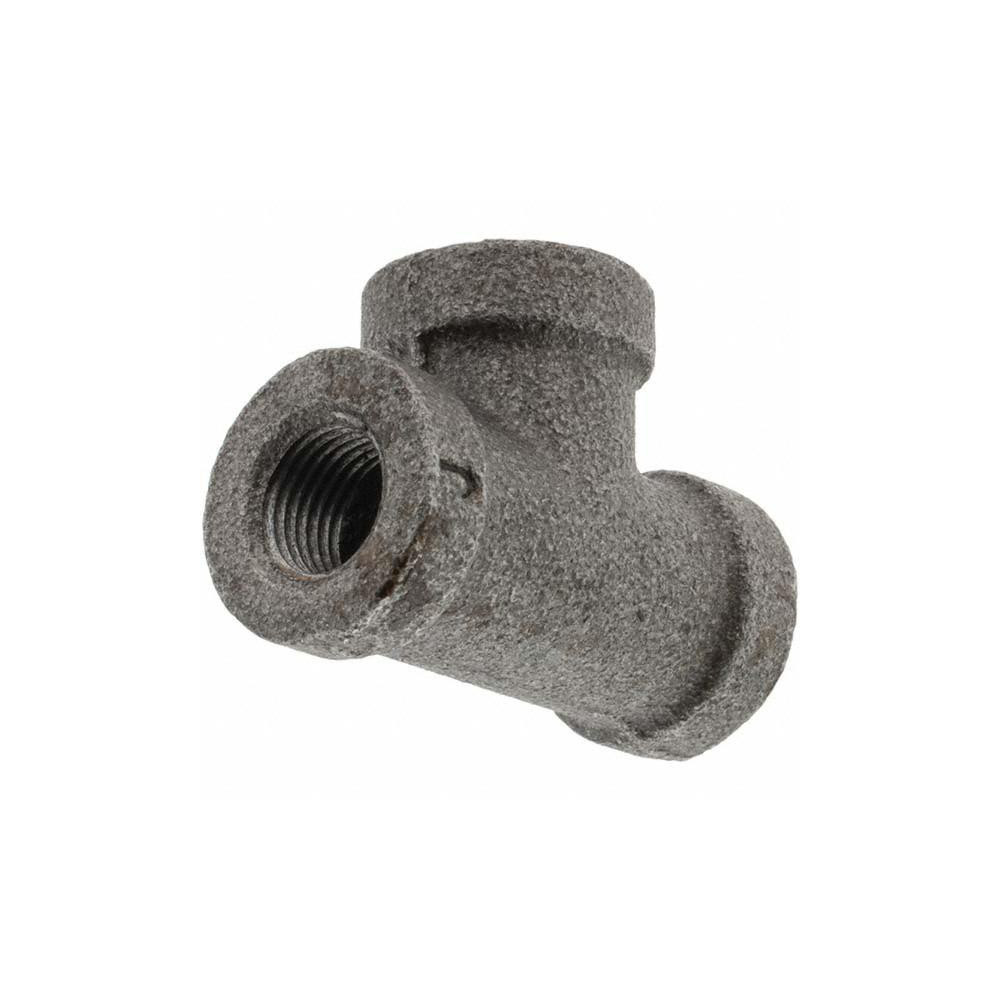 Value Collection Black Pipe Fittings: Tee, 1/8", Threaded, Malleable Iron - 13290G