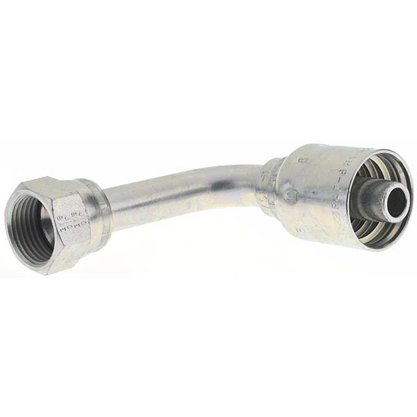 Parker Hydraulic Hose 90 ° Elbow: 0.5" ID, 8 mm, 7/8-14 - BDKP81378