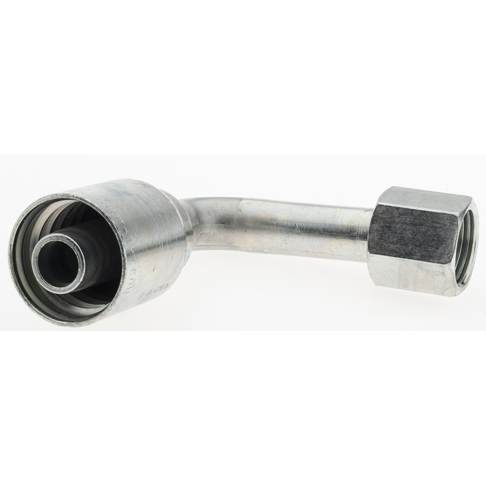 Parker Hydraulic Hose 90 ° Elbow: 0.5" ID, 8 mm, 7/8-14 - BDKP81378