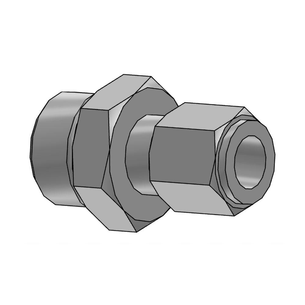 Parker Flareless Bite-Type Tube Ferrule: 1/4" Tube OD, Steel - 4 TU-S
