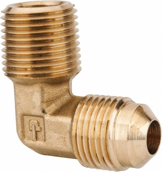 CerroBrass Industrial Pipe 45 ° Street Elbow: 3/8" Female Thread, 3/8" Male Thread, MNPT x FNPT - 28232