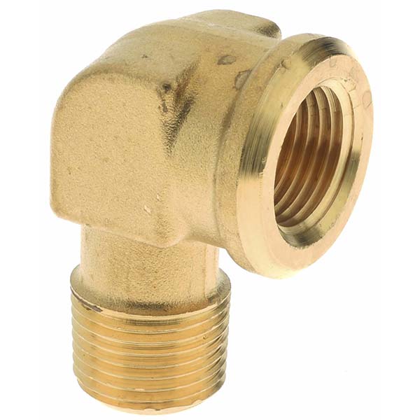 CerroBrass Industrial Pipe 45 ° Street Elbow: 3/8" Female Thread, 3/8" Male Thread, MNPT x FNPT - 28232