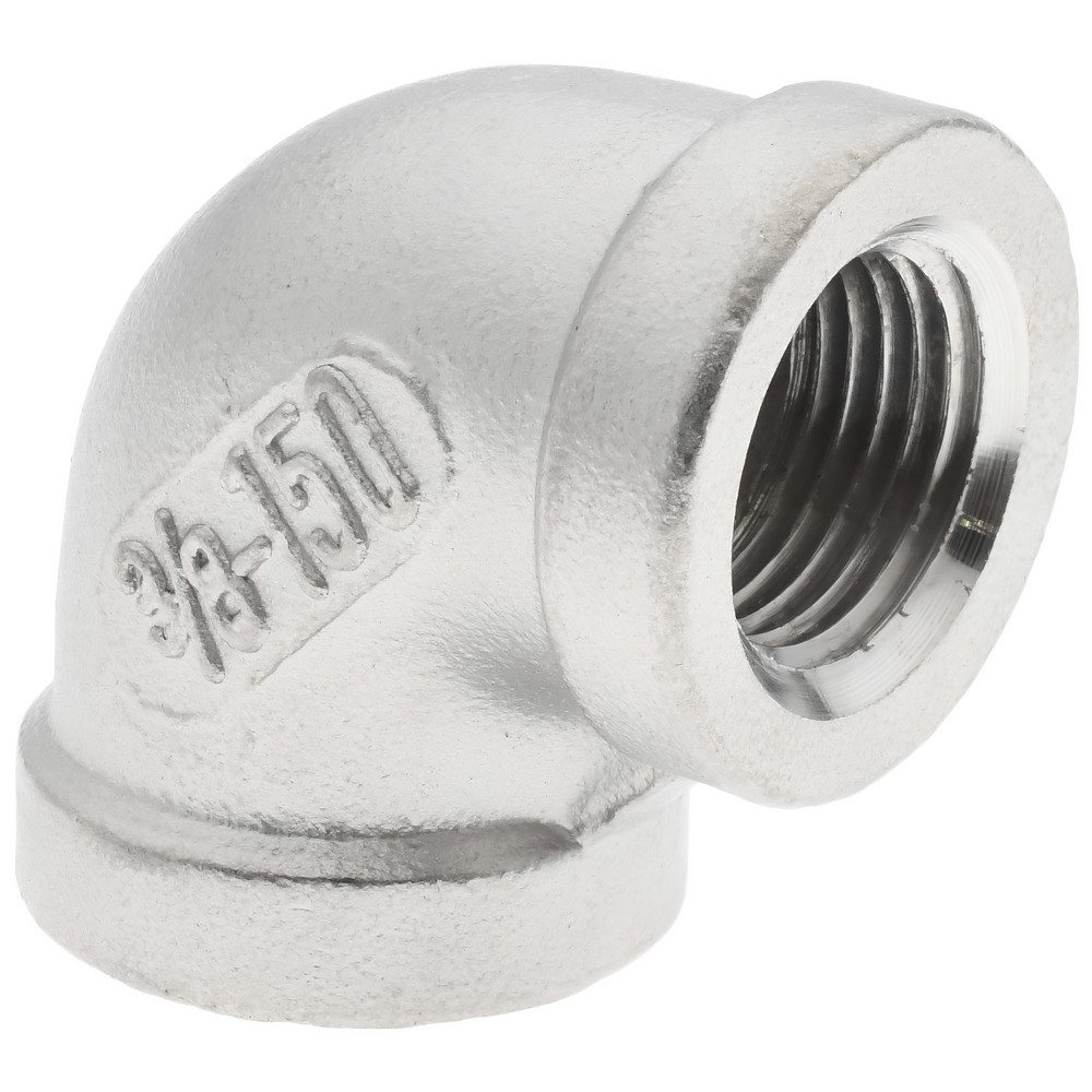 Merit Brass Pipe 90 deg Elbow: 3/8", 304 Stainless Steel - K401-06