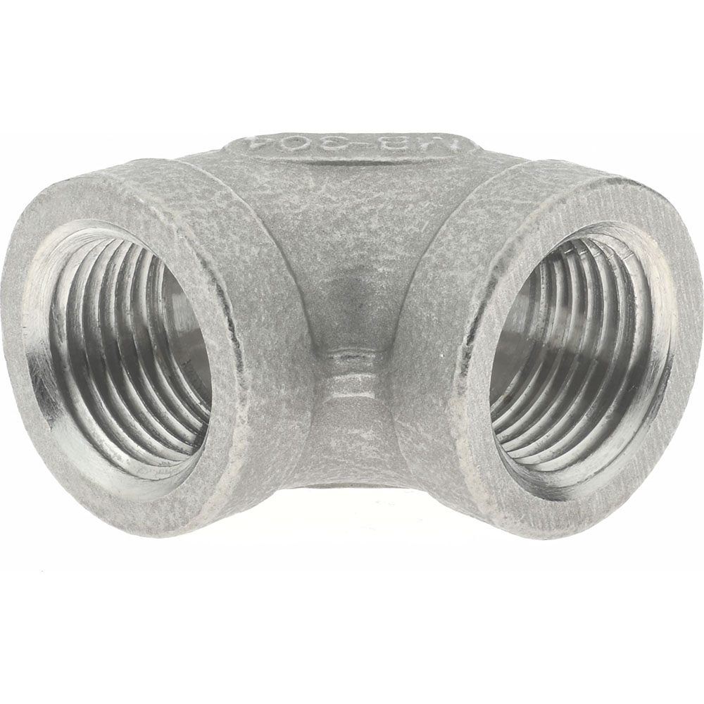 Merit Brass Pipe 90 deg Elbow: 3/8", 304 Stainless Steel - K401-06