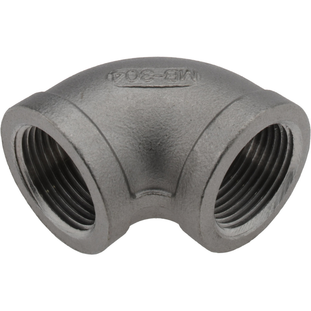 Merit Brass Pipe 90 deg Elbow: 3/8", 304 Stainless Steel - K401-06
