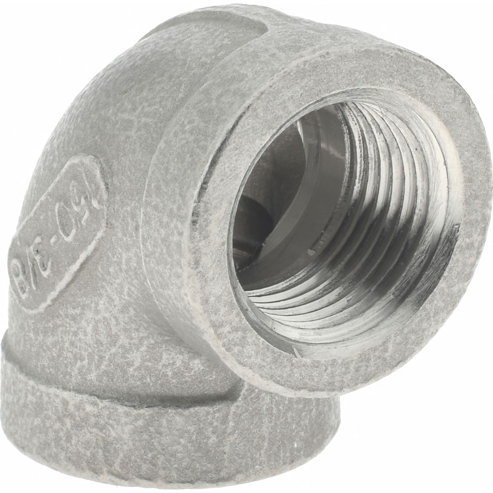 Merit Brass Pipe 90 deg Elbow: 3/8", 304 Stainless Steel - K401-06