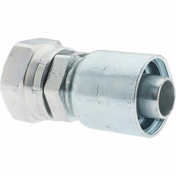 Parker Hydraulic Hose Straight Female JIC 37 ° Swivel Fitting: 0.5" ID, 8 mm, 3/4-16 - PP-00547