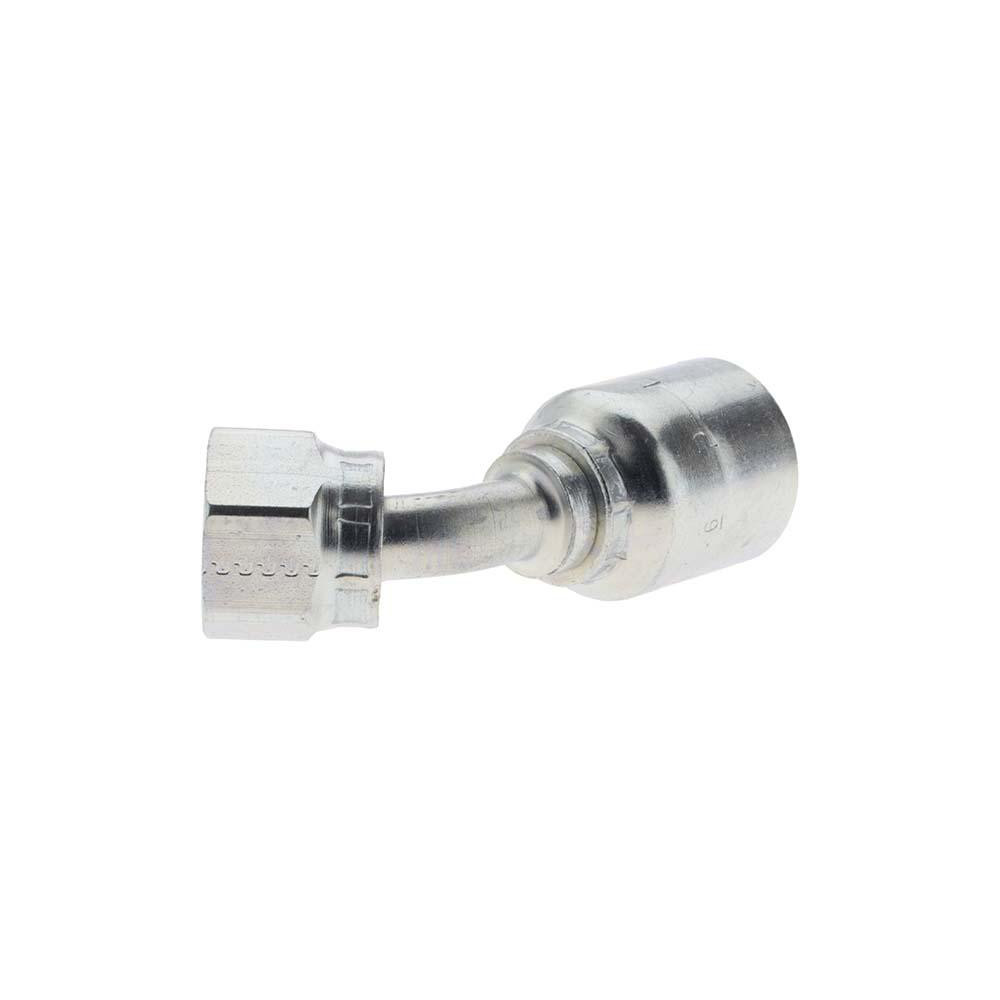 Parker Hydraulic Hose 45 ° Elbow: 0.375" ID, 6 mm, 1/2" - KP80014