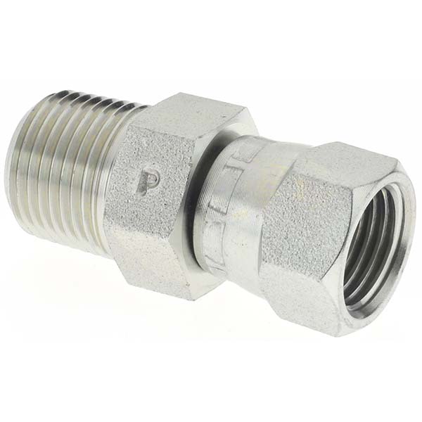 Parker Steel Flared Tube Connector: 3/8" OD, 3/8-18 Thread, 37 deg Flared Angle - KP24539