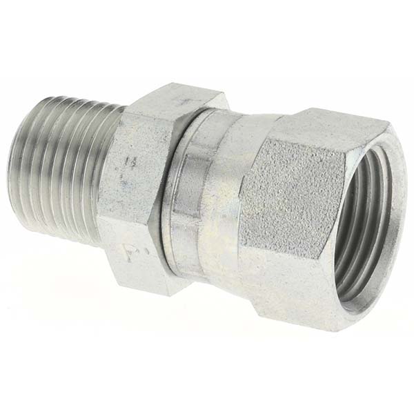 Parker Steel Flared Tube Connector: 3/8" OD, 3/8-18 Thread, 37 deg Flared Angle - KP24539