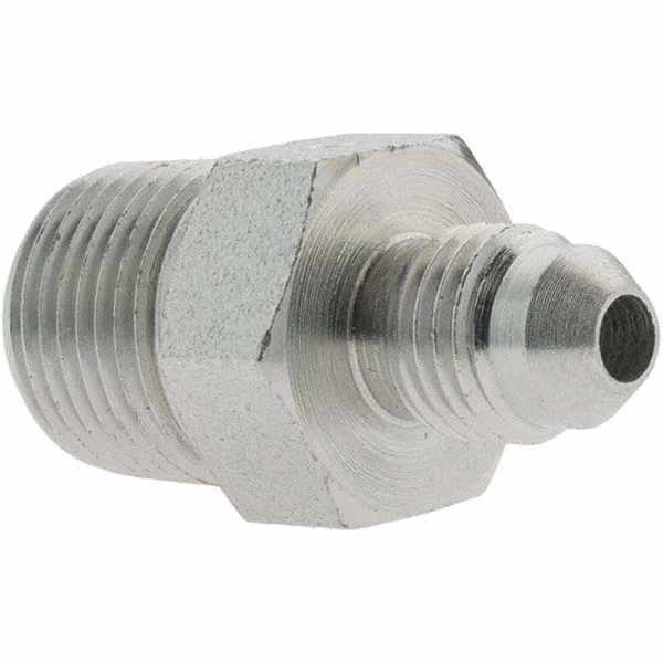 Parker Steel Flared Tube Connector: 3/8" OD, 3/8-18 Thread, 37 deg Flared Angle - KP24539