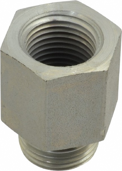 Parker Industrial Pipe Adapter: 3/4" Female Thread, 1-1/16-12 Male Thread, Male Straight Thread O-Ring x Female NPTF - 12-3/4 F5OG-S