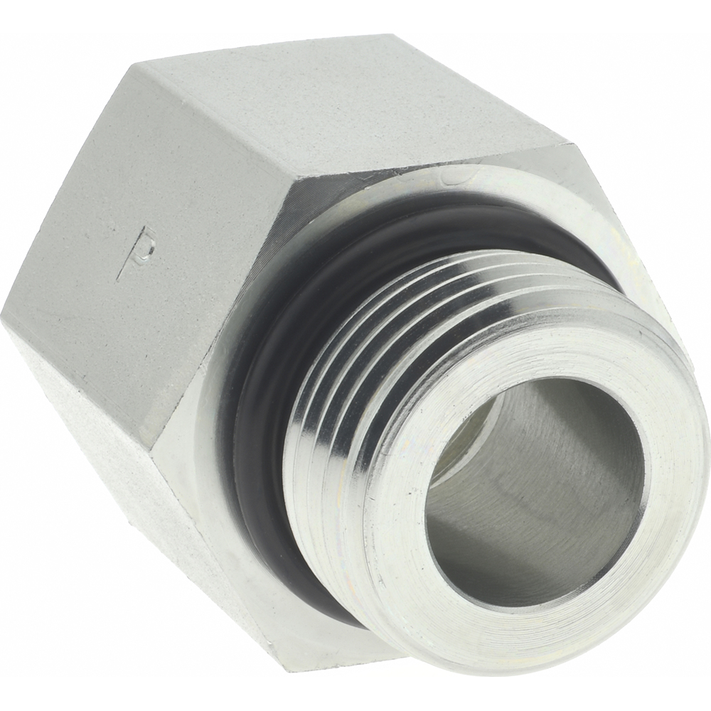 Parker Industrial Pipe Adapter: 3/4" Female Thread, 1-1/16-12 Male Thread, Male Straight Thread O-Ring x Female NPTF - 12-3/4 F5OG-S