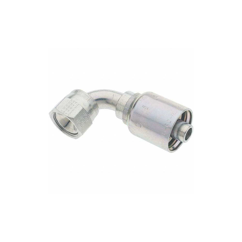 Parker Hydraulic Hose Short Drop Female JIC Swivel 90 ° Elbow: 0.5" ID, 8 mm, 7/8-14 - KP46874