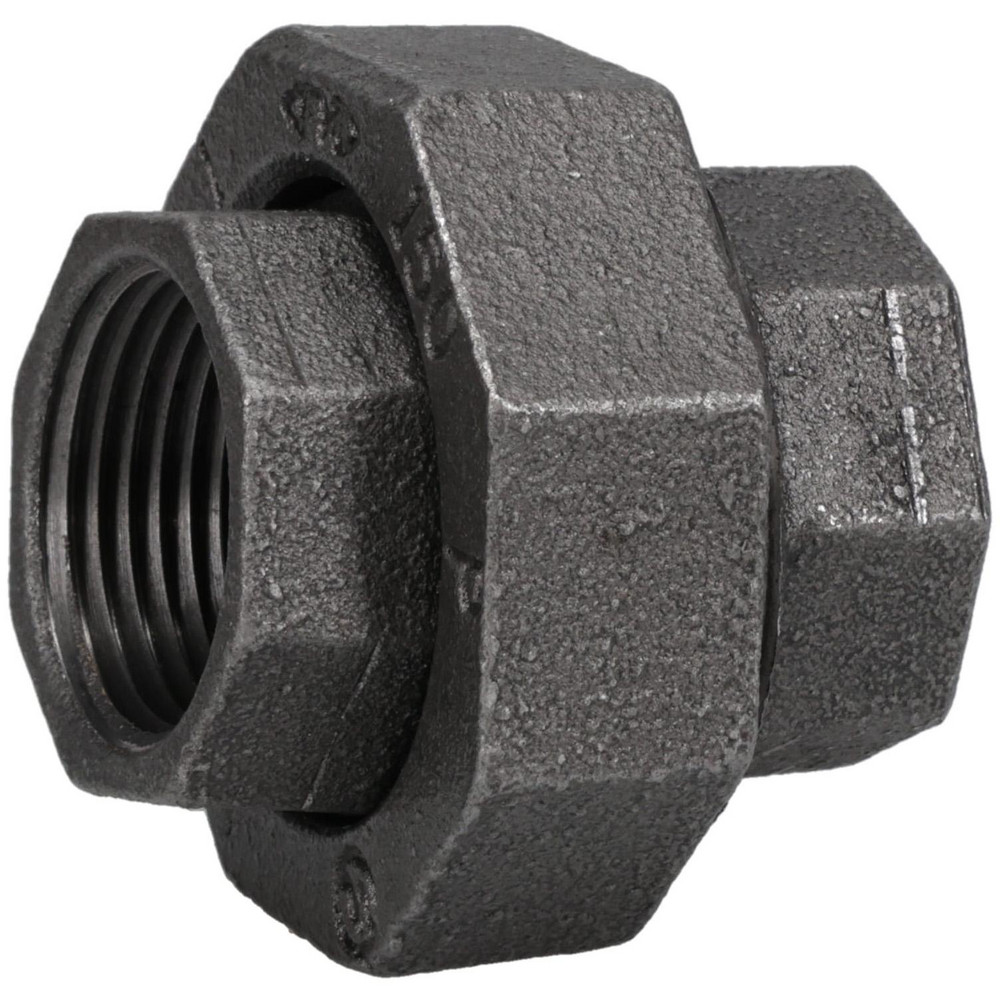 Anvil Black Pipe Fittings: Union, 1", Threaded, Malleable Iron - 0312822125