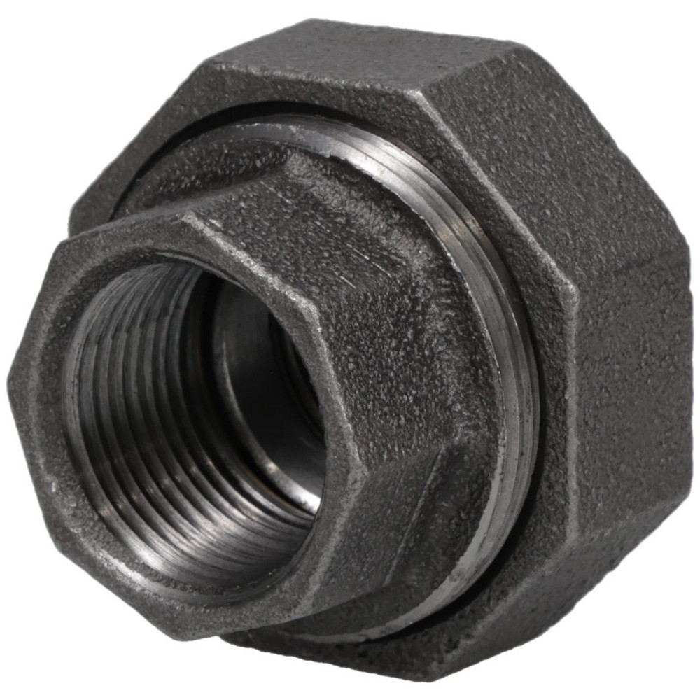 Anvil Black Pipe Fittings: Union, 1", Threaded, Malleable Iron - 0312822125