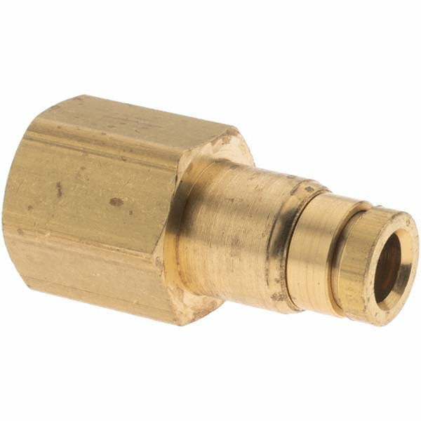 Norgren Push-to-Connect Tube x FNPT x Tube x Female Fitting: Bulkhead, NPT, 1/4" OD - 95457001M