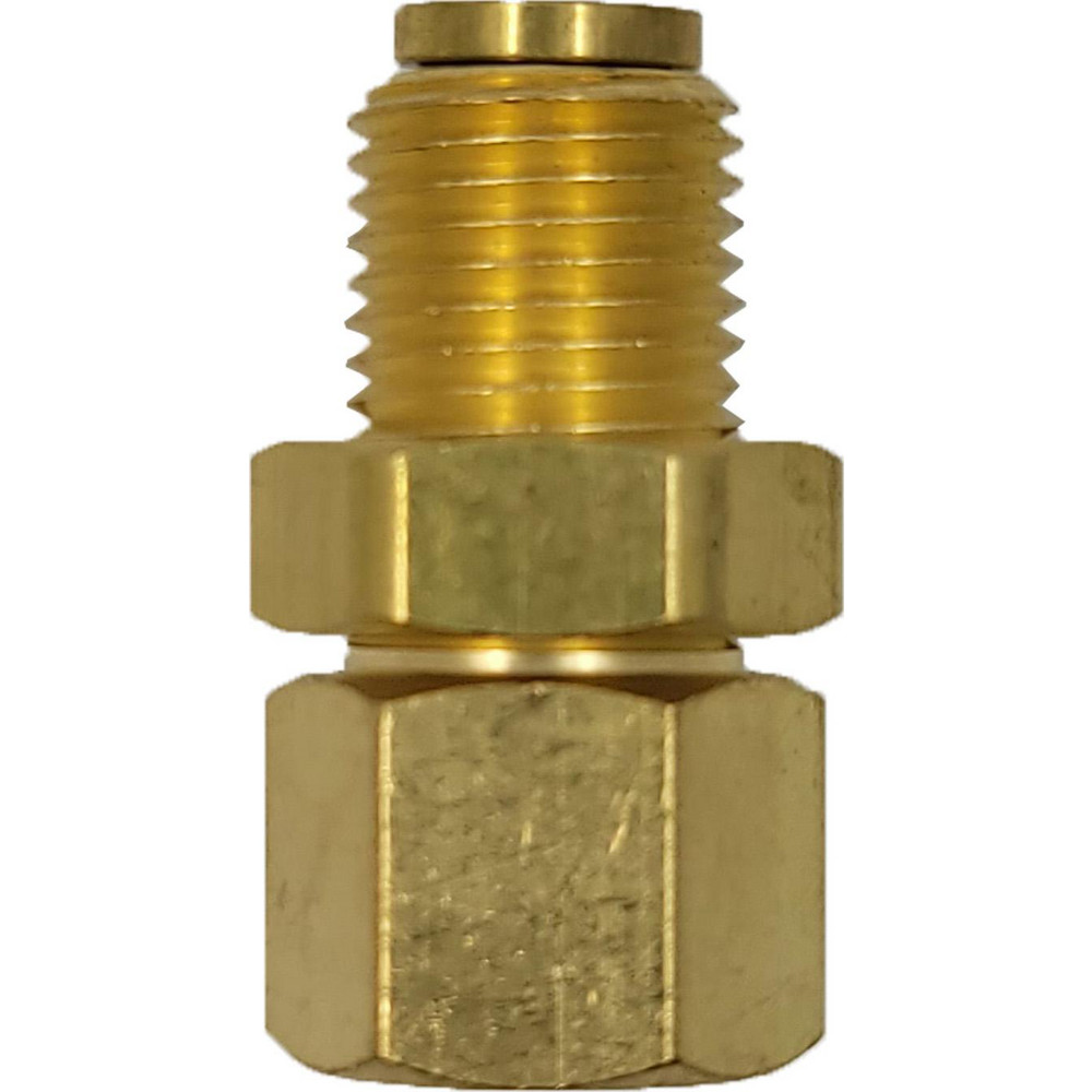 Norgren Push-to-Connect Tube x FNPT x Tube x Female Fitting: Bulkhead, NPT, 1/4" OD - 95457001M