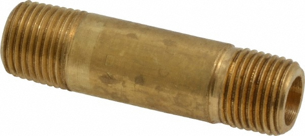 Parker Industrial Pipe Long Nipple: 1/8" Male Thread, MNPTF - -11099-4