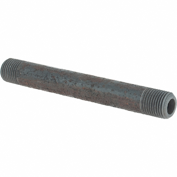 Anvil Black Pipe Nipple: 1/8" Dia x 3-1/2" Long, Schedule 80 - 0330501206