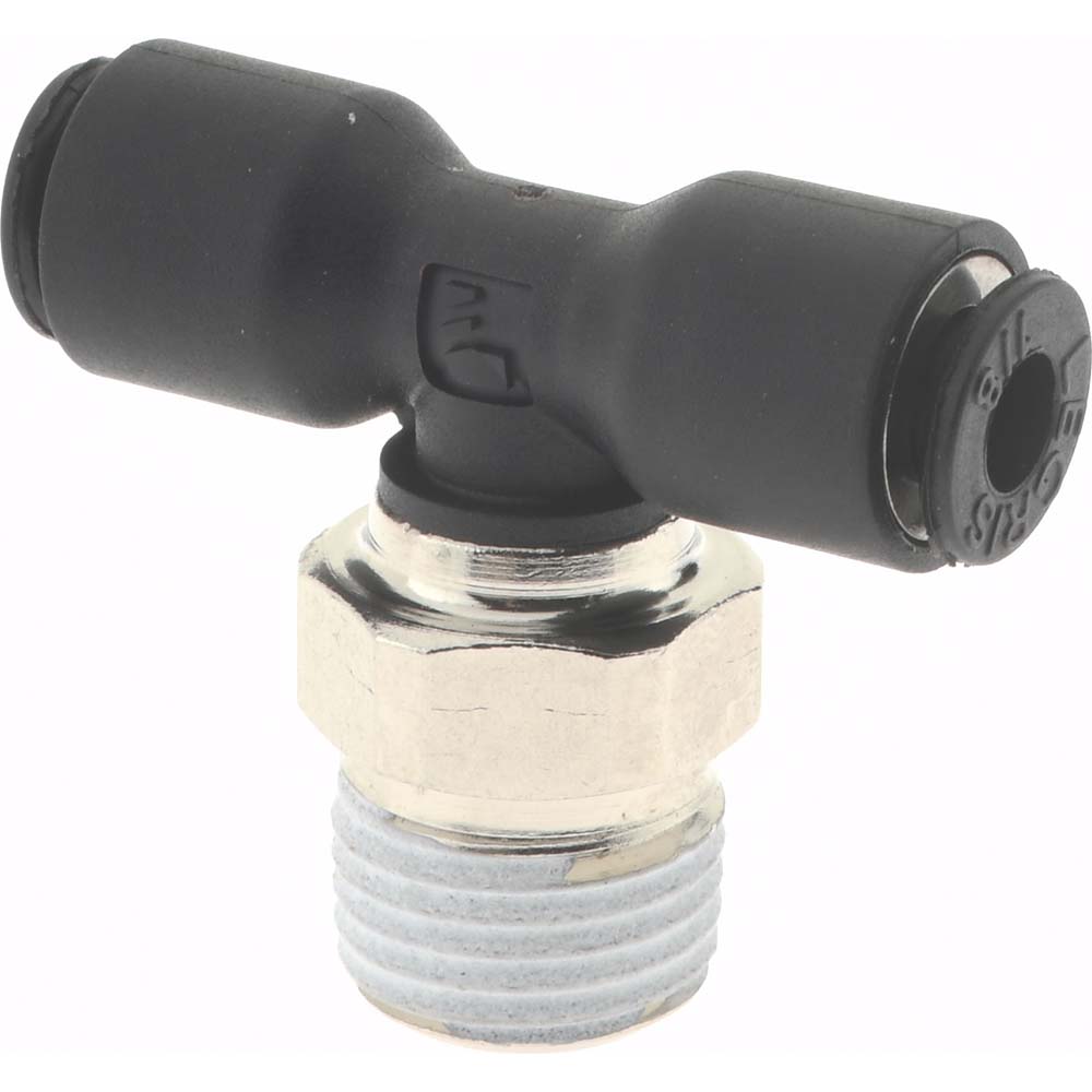 SMC PNEUMATICS Push-to-Connect Push-to-Connect Fitting: Branch Tee, NPT, 1/8" OD - KQ2T01-34AS