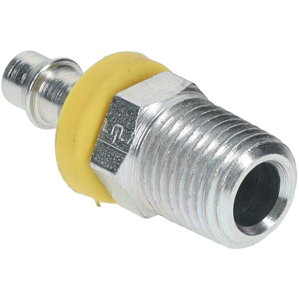 Parker Hydraulic Hose Male NPTF Pipe Rigid Fitting: 0.25" ID, 4 mm, 1/4-18 - 30182-4-4