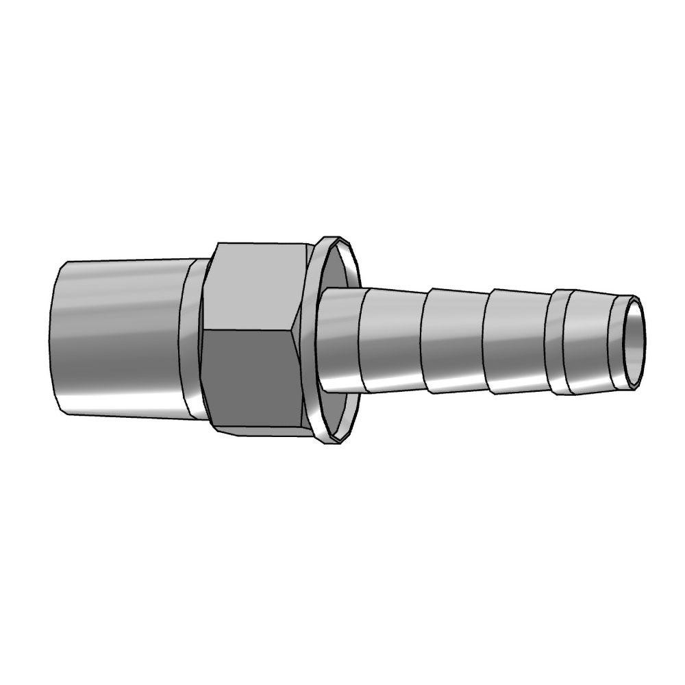 Parker Hydraulic Hose Male NPTF Pipe Rigid Fitting: 0.25" ID, 4 mm, 1/4-18 - 30182-4-4