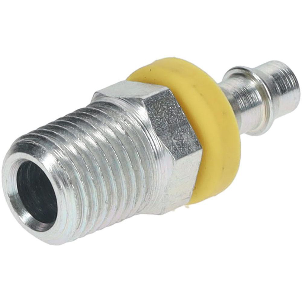 Parker Hydraulic Hose Male NPTF Pipe Rigid Fitting: 0.25" ID, 4 mm, 1/4-18 - 30182-4-4