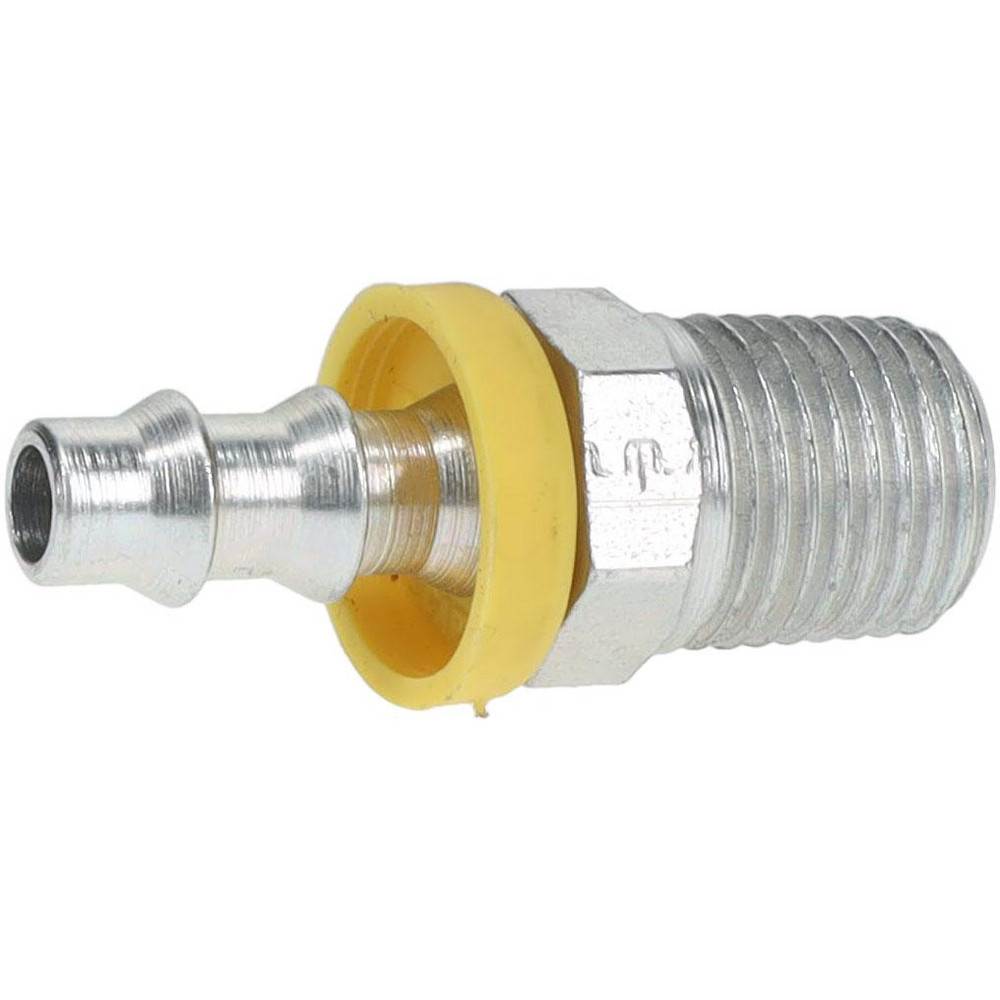 Parker Hydraulic Hose Male NPTF Pipe Rigid Fitting: 0.25" ID, 4 mm, 1/4-18 - 30182-4-4