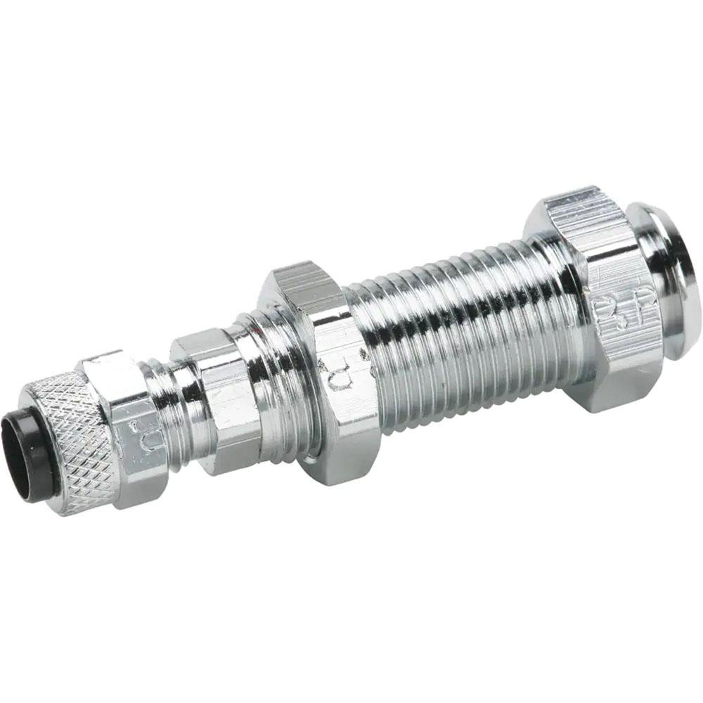 Parker Compression Tube Bulkhead Coupler Body: 1/4" Tube OD, Tube x Plug-In Stem - 392P-4-4
