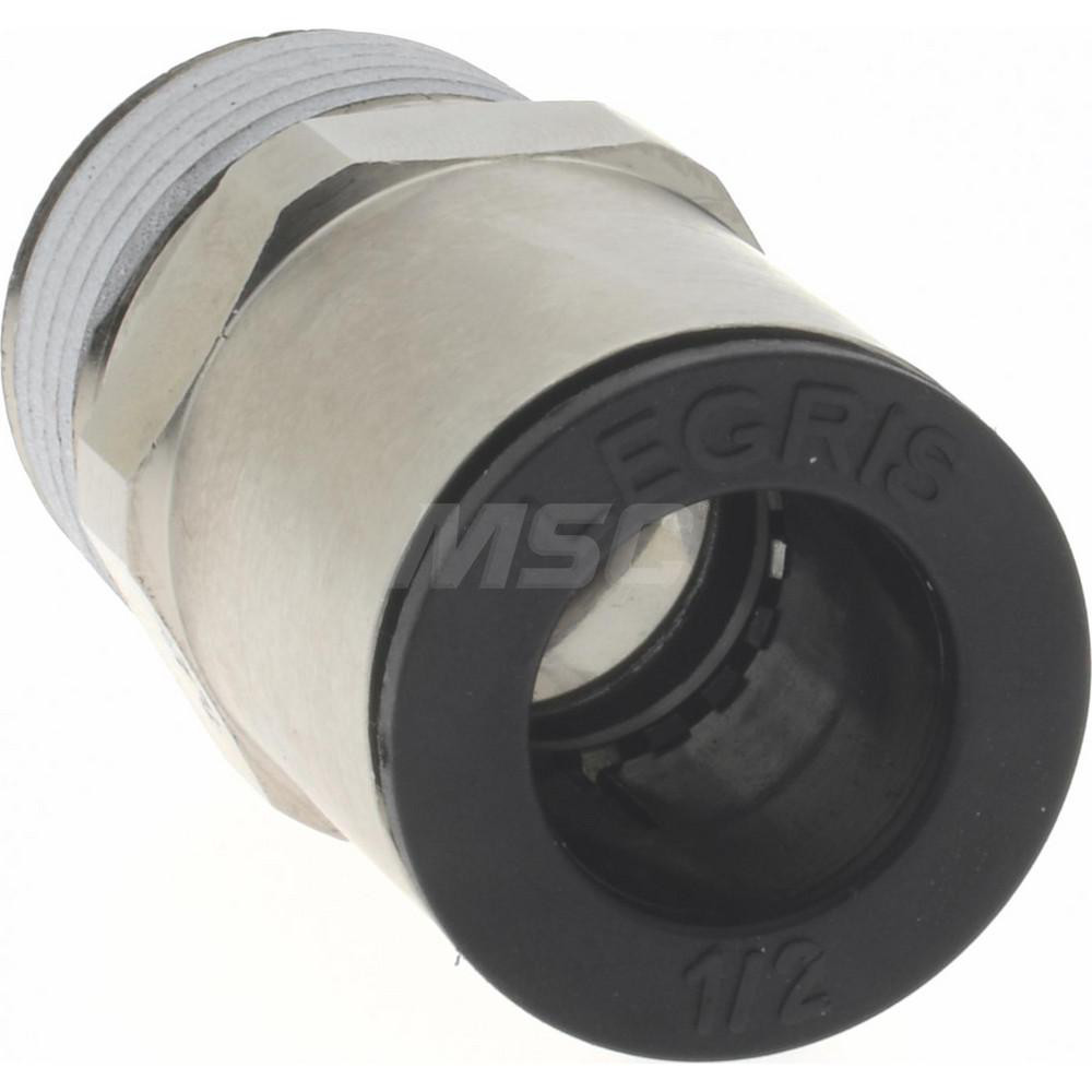 Legris Push-to-Connect Tube x MNPT Fitting: Connector, NPT, 1/2" OD - 3175 62 22
