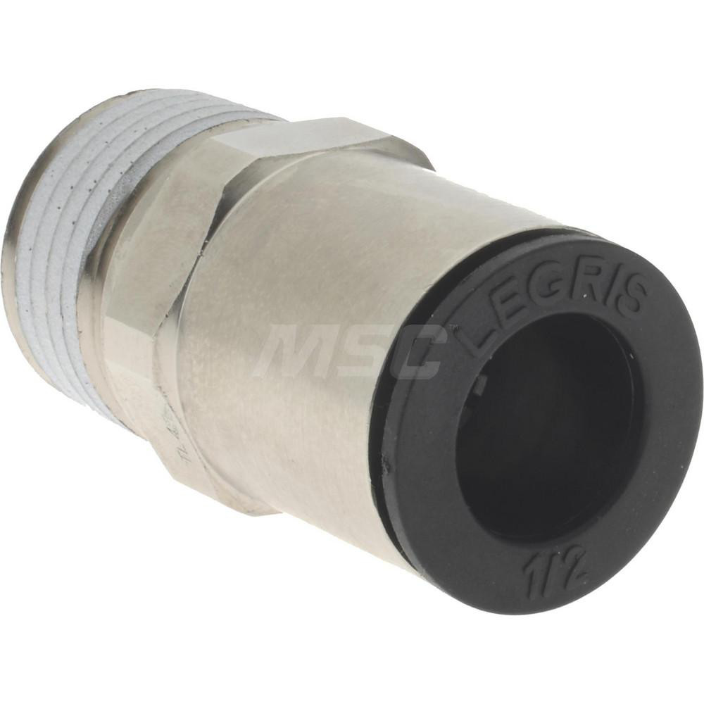 Legris Push-to-Connect Tube x MNPT Fitting: Connector, NPT, 1/2" OD - 3175 62 22
