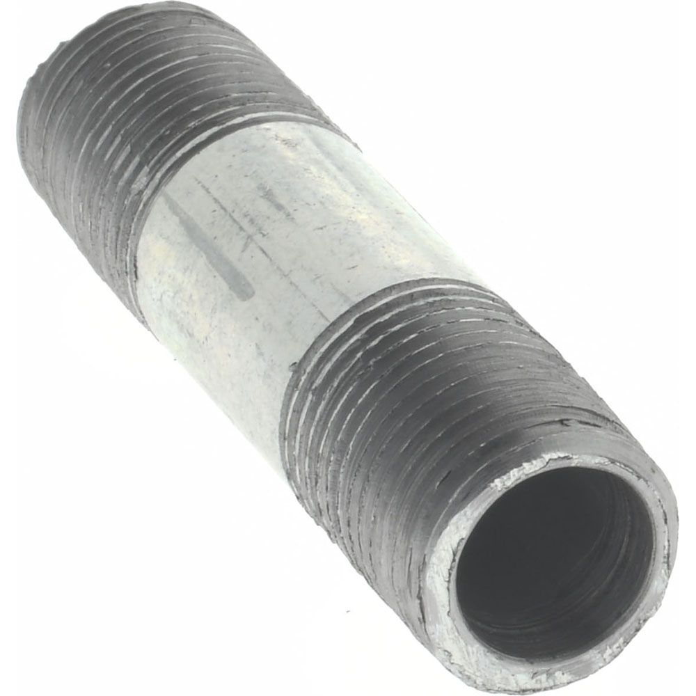 Value Collection Galvanized Pipe Nipple: 1/8", 1-1/2" Long, Schedule 40, Steel - NG01015