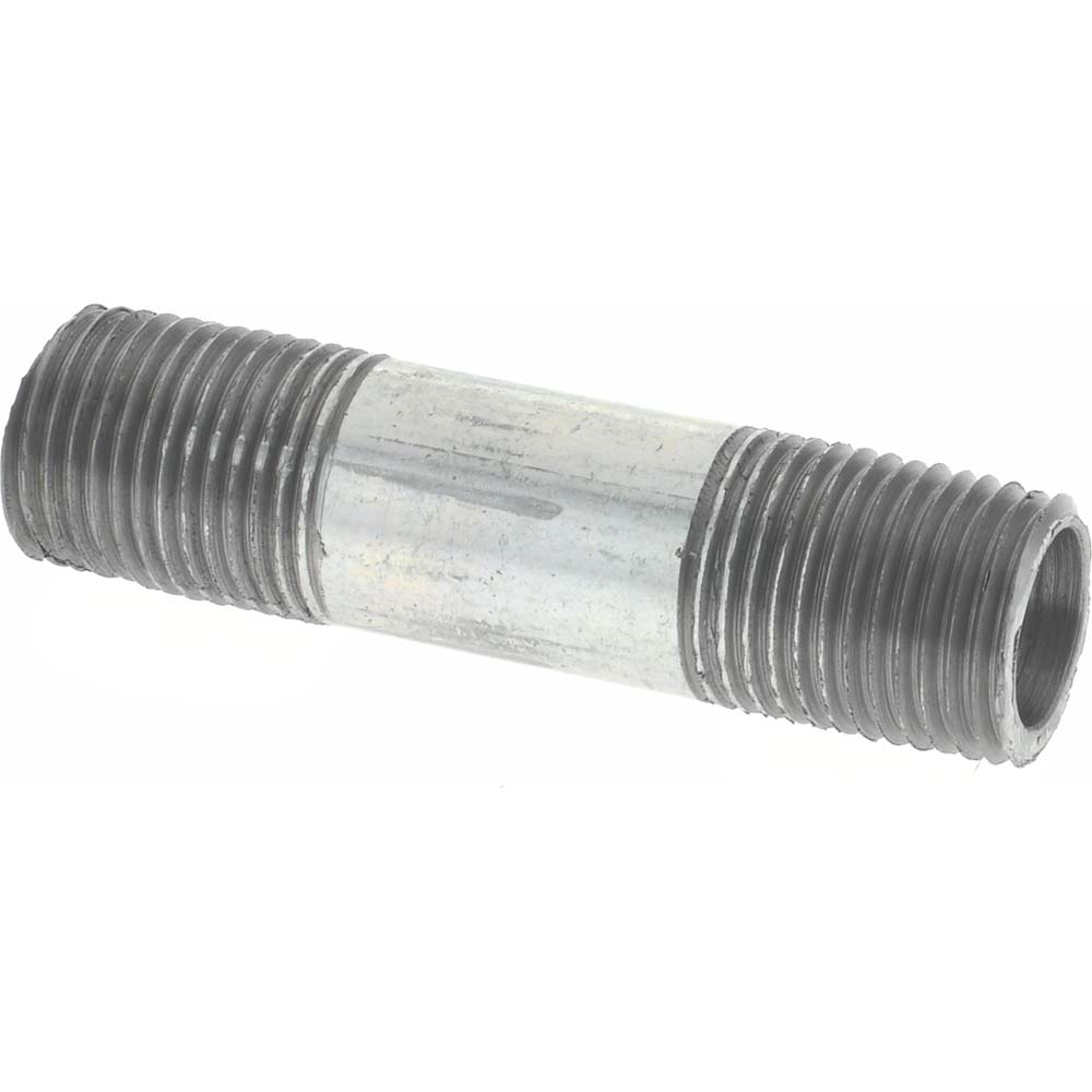 Value Collection Galvanized Pipe Nipple: 1/8", 1-1/2" Long, Schedule 40, Steel - NG01015