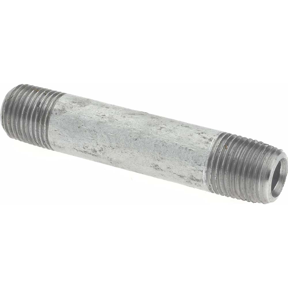 Value Collection Galvanized Pipe Nipple: 1/8", 1-1/2" Long, Schedule 40, Steel - NG01015