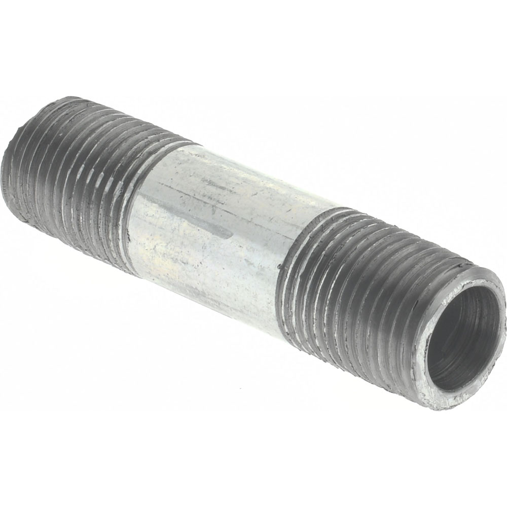 Value Collection Galvanized Pipe Nipple: 1/8", 1-1/2" Long, Schedule 40, Steel - NG01015