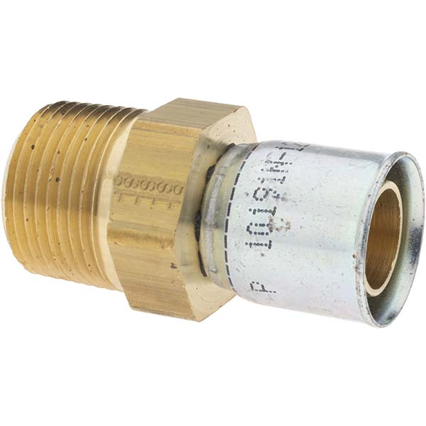 Parker Hydraulic Hose Male Rigid Fitting: 0.625" ID, 10 mm, 1/2-14, 10,000 psi - 10143-8-10