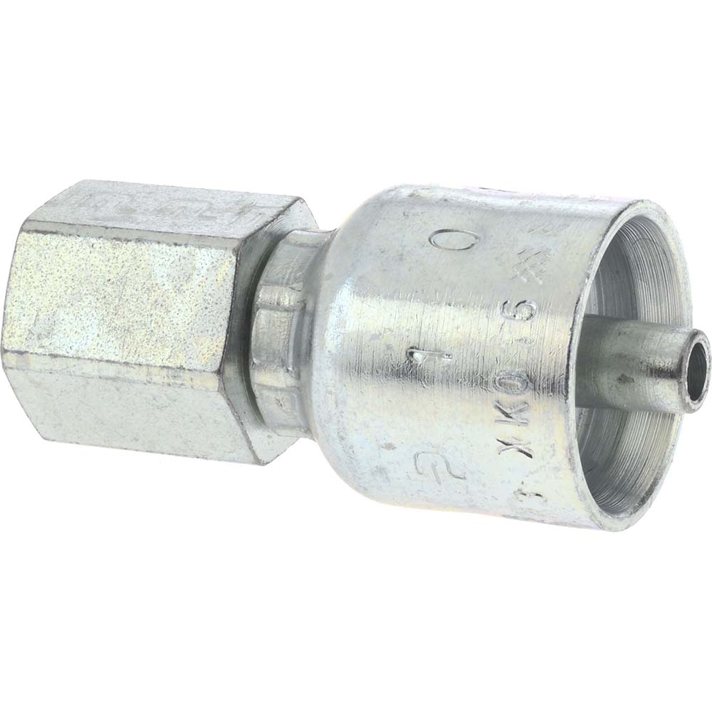 Parker Hydraulic Hose Female Rigid Fitting: 0.25" ID, 4 mm, 1/4-18 - 10243-4-4