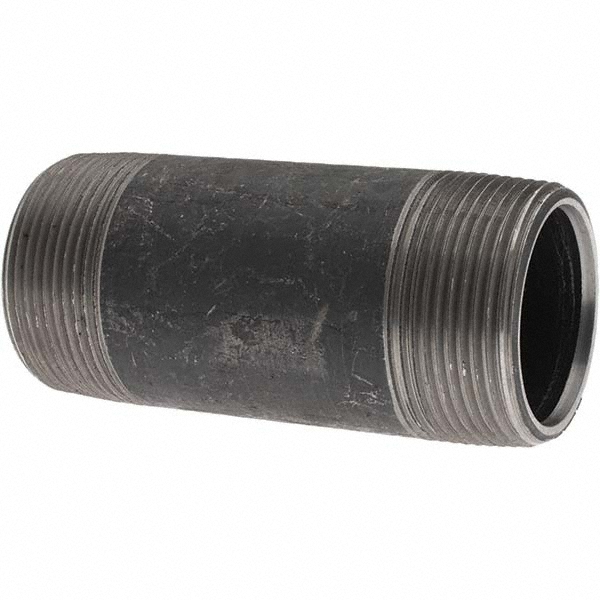 Value Collection Black Pipe Nipple: 1-1/2" Dia x 2" Long, Schedule 40 - MSCNB08020