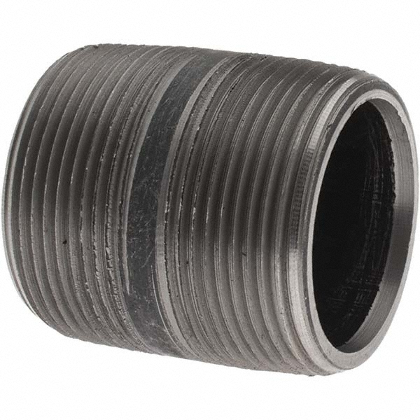 Value Collection Black Pipe Nipple: 1-1/2" Dia x 2" Long, Schedule 40 - MSCNB08020