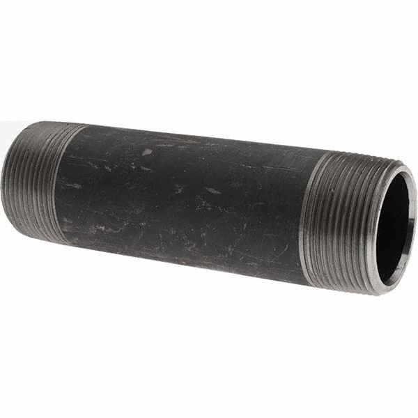 Value Collection Black Pipe Nipple: 1-1/2" Dia x 2" Long, Schedule 40 - MSCNB08020