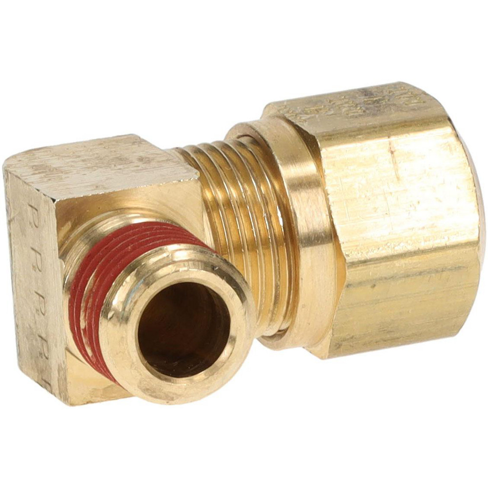 Parker Compression Tube Male Elbow: 1/4, 1/2" Tube OD, Compression x MNPTF - VS269NTA-8-4