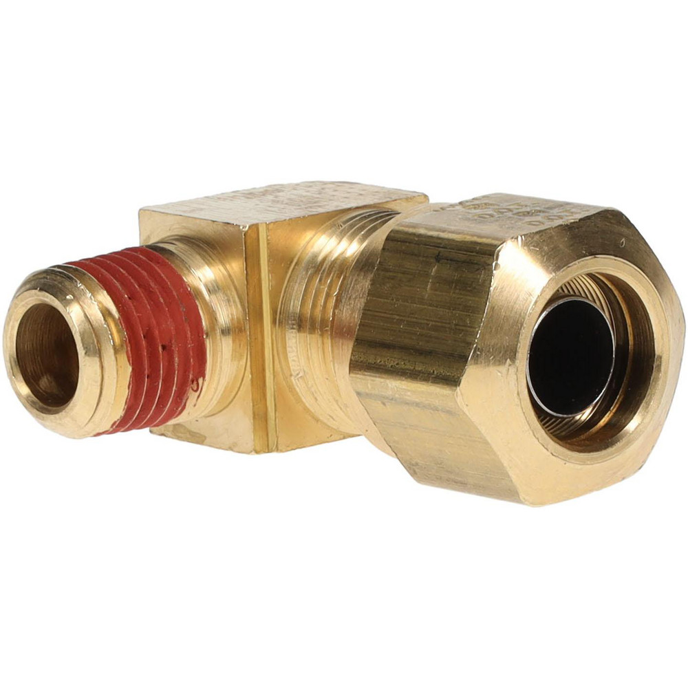 Parker Compression Tube Male Elbow: 1/4, 1/2" Tube OD, Compression x MNPTF - VS269NTA-8-4